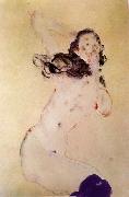 Egon Schiele Female Nude with Blue Stockings china oil painting reproduction